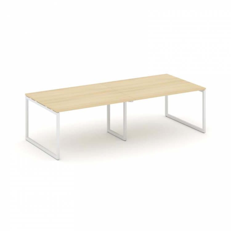 Стайл Проджект Стол переговорный SN-4O.SPRG-043.3 Акация Лорка/Металл Белый 2760*1180*750