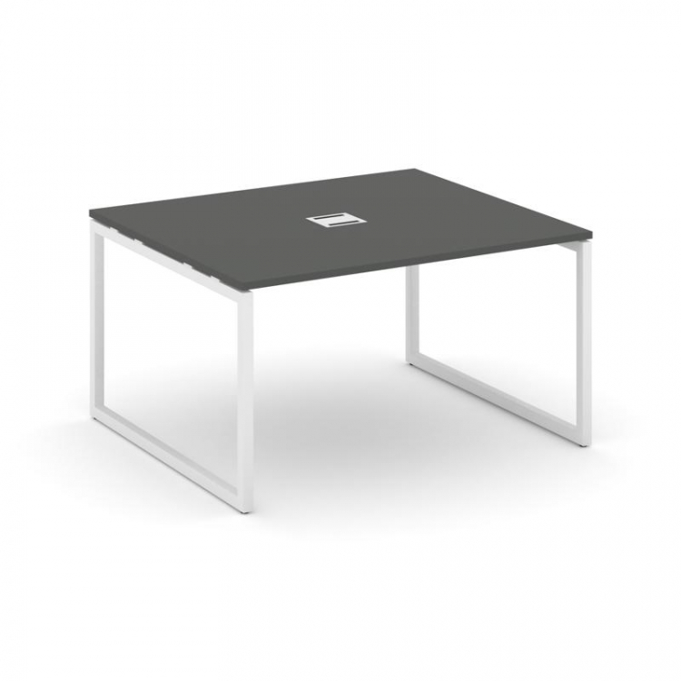 Style Project Стол переговорный SN-4O.SPRG-034 Антрацит/Металл Белый 1580*1180*750