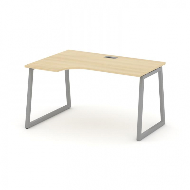 Style Project Стол рабочий эргоном. SN-4T1.SPA-002(L) Акация Лорка/Металл Серый/Заглушка Пластик Сер