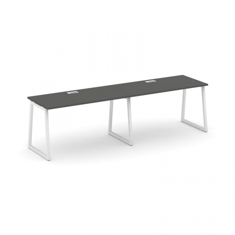 Style Project Рабочая станция 1 сторон. SN-4T1.ORS-024 Антрацит/Металл Белый/Заглушка Пластик Белый