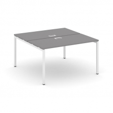 Стайл Проджект Рабочая станция двухсторонняя SN-4P.DRS-022 Серый Пепел/Металл Белый 1180*1632*750