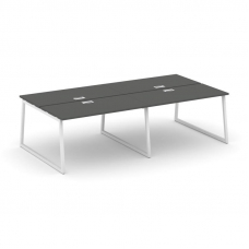 Style Project Рабочая станция 2-х сторон. SN-4T1.DRS-044 Антрацит/Металл Белый/Заглушка Пластик Белы