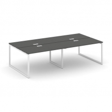 Style Project Рабочая станция 2-х сторон. SN-4O.DRS-033 Антрацит/Металл Белый 2760*1232*750