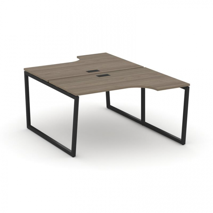 Style Project Рабочая станция эргоном. SN-4T2.DRPA-021 Вяз Благородный/Металл Черный/Заглушка Пласти