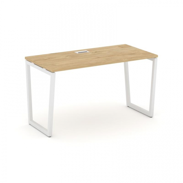 Style Project Стол письменный SN-4T2.SP-022 Тиквуд Светлый/Металл Белый/Заглушка Пластик Белый 1180*