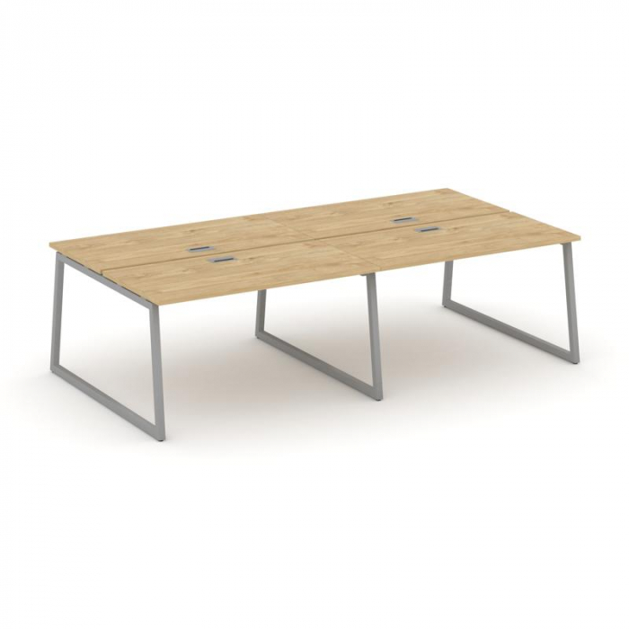 Style Project Рабочая станция 2-х сторон. SN-4T1.DRS-031 Тиквуд Светлый/Металл Серый/Заглушка Пласти