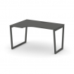 Style Project Стол рабочий эргоном. SN-4T2.SPA-002(L) Антрацит/Металл Антрацит/Черный Пластик 1580*6