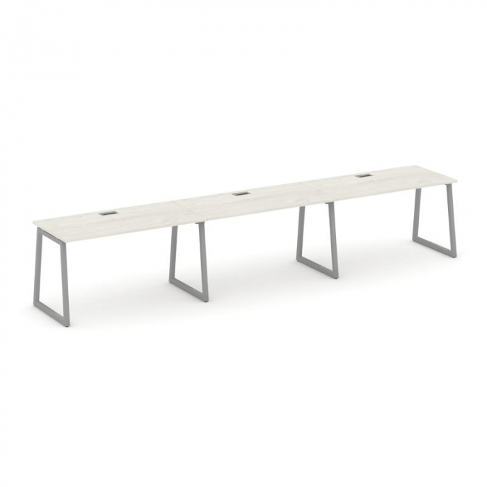 Стайл Проджект Рабочая станция 1 сторон. SN-4T1.ORS-031 Дуб Наварра/Металл Серый/Заглушка Пластик Се