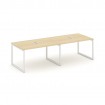 Style Project Стол переговорный SN-4O.SPRG-014 Акация Лорка/Металл Белый 3160*980*750