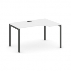 Style Project Стол рабочий эргоном. SN-4P.SPA-012(R) Белый/Металл Антрацит 1580*700/980*750