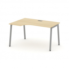 Style Project Стол рабочий эргоном. SN-4A.SPA-002(L) Акация Лорка/Металл Серый 1580*600/980*750