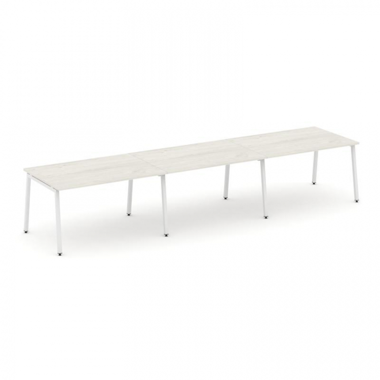 Style Project Стол переговорный SN-4A.SPRG-021.3 Дуб Наварра/Металл Белый 2940*980*750