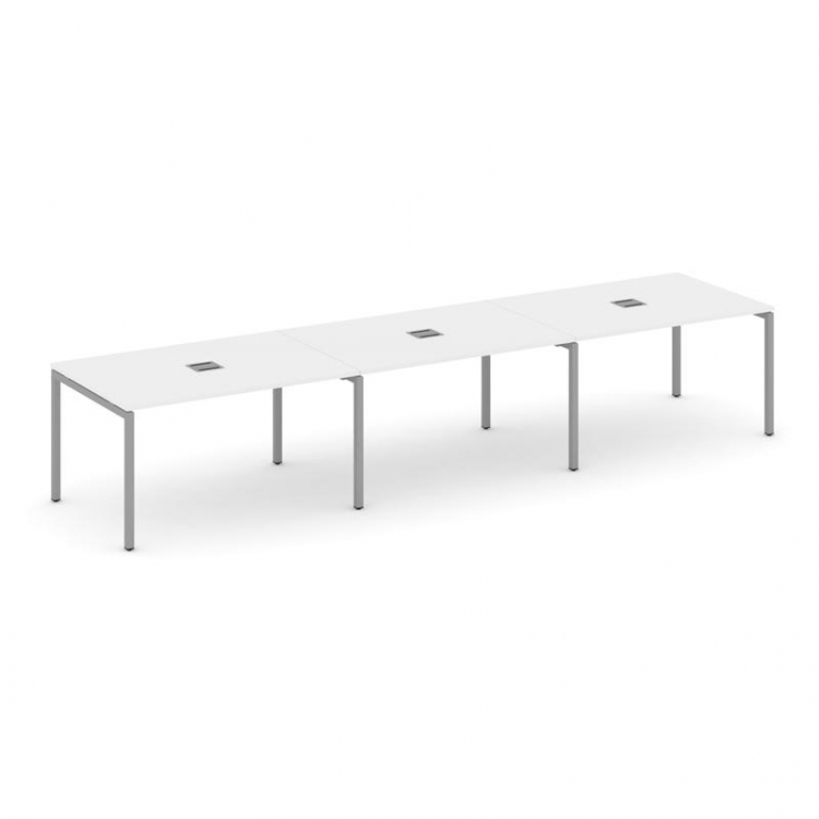 Style Project Стол переговорный SN-4P.SPRG-021 Белый/Металл Серый 2940*980*750