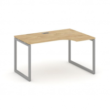 Style Project Стол рабочий эргоном. SN-4O.SPA-002(R) Тиквуд Светлый/Металл Серый 1580*600/980*750