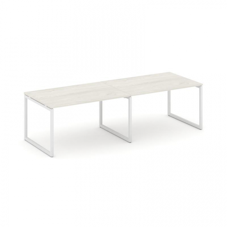 Стайл Проджект Стол переговорный SN-4O.SPRG-011.3 Дуб Наварра/Металл Белый 1960*980*750
