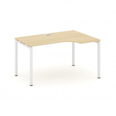 Style Project Стол рабочий эргоном. SN-4P.SPA-001(R) Акация Лорка/Металл Белый 1380*600/980*750