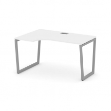 Style Project Стол рабочий эргоном. SN-4T2.SPA-022(L) Белый/Металл Серый/Заглушка Пластик Серебро 15