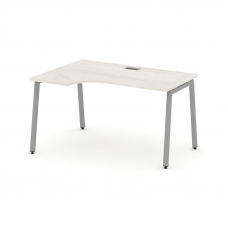 Style Project Стол рабочий эргоном. SN-4A.SPA-002(L) Дуб Наварра/Металл Серый 1580*600/980*750