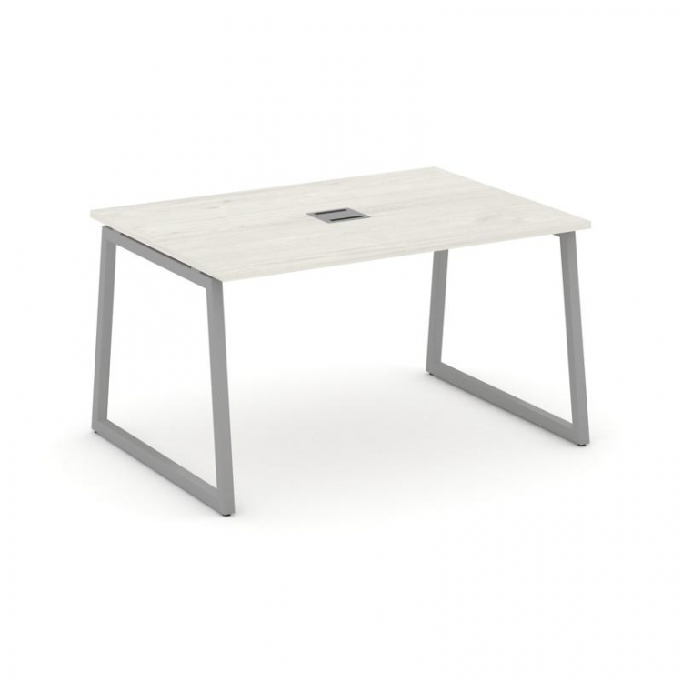 Style Project Стол переговорный SN-4T1.SPRG-003 Дуб Наварра/Металл Серый/Заглушка Металл Серый 1380*