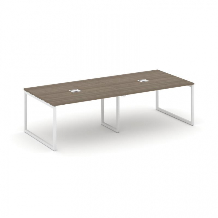 Стайл Проджект Стол переговорный SN-4O.SPRG-044 Вяз Благородный/Металл Белый 3160*1180*750