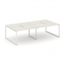 Style Project Рабочая станция 2-х сторон. SN-4O.DRS-042 Дуб Наварра/Металл Белый 2360*1432*750