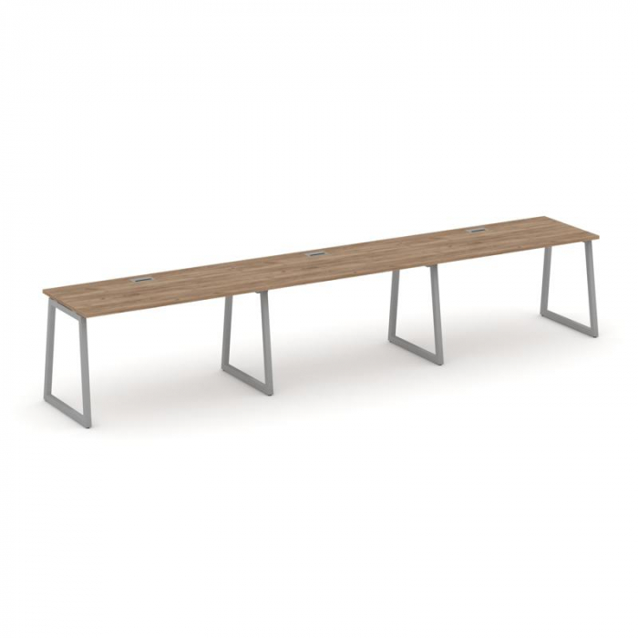 Стайл Проджект Рабочая станция 1 сторон. SN-4T1.ORS-032 Дуб Табак/Металл Серый/Заглушка Пластик Сере