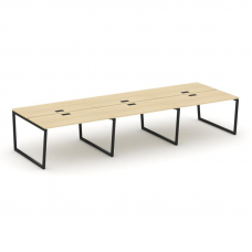 Style Project Рабочая станция 2-х сторон. SN-4T2.DRS-062 Акация Лорка/Металл Черный/Заглушка Пластик