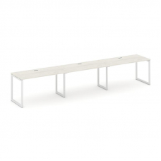 Style Project Рабочая станция 1 сторон. SN-4O.ORS-031 Дуб Наварра/Металл Белый 2940*600*750