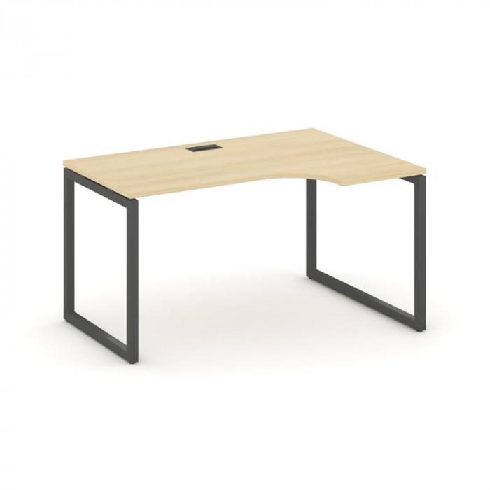 Style Project Стол рабочий эргоном. SN-4O.SPA-021(R) Акация Лорка/Металл Антрацит 1380*800/980*750