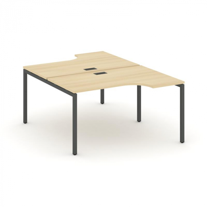 Style Project Рабочая станция эргоном. SN-4P.DRPA-012 Акация Лорка/Металл Антрацит 1580*1432/1992*75