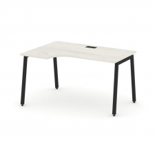 Style Project Стол рабочий эргоном. SN-4A.SPA-022(L) Дуб Наварра/Металл Черный 1580*800/980*750