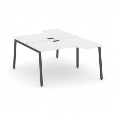 Style Project Рабочая станция эргоном. SN-4A.DRPA-001 Белый/Металл Антрацит 1380*1232/1992*750