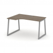 Style Project Стол рабочий эргоном. SN-4T1.SPA-002(L) Вяз Благородный/Металл Серый/Заглушка Пластик