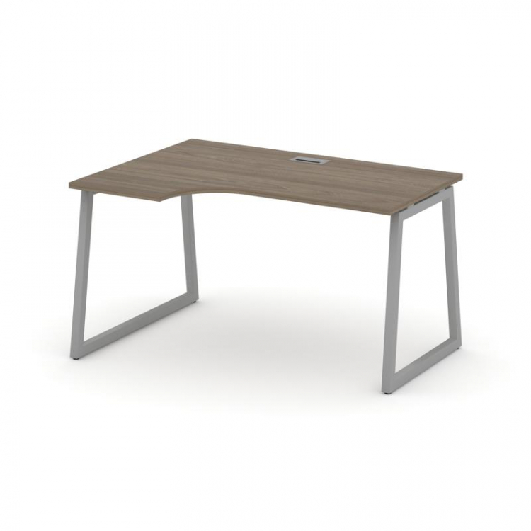 Style Project Стол рабочий эргоном. SN-4T1.SPA-002(L) Вяз Благородный/Металл Серый/Заглушка Пластик