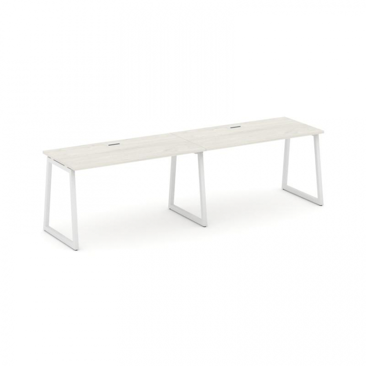 Style Project Рабочая станция 1 сторон. SN-4T1.ORS-011 Дуб Наварра/Металл Белый/Заглушка Пластик Бел