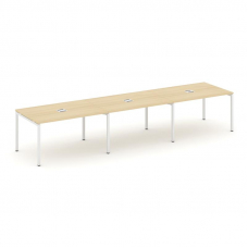 Style Project Стол переговорный SN-4P.SPRG-023 Акация Лорка/Металл Белый 4410*980*750