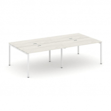 Style Project Рабочая станция 2-х сторон. SN-4P.DRS-043 Дуб Наварра/Металл Белый 2760*1432*750