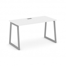 Style Project Стол письменный SN-4T1.SP-013 Белый/Металл Серый/Заглушка Пластик Серебро 1380*700*750