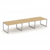 Style Project Стол переговорный SN-4T2.SPRG-053.3 Тиквуд Светлый/Металл Серый 4410*1180*750