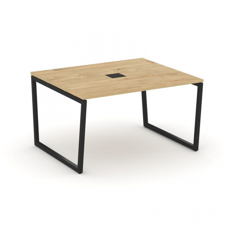 Style Project Стол переговорный SN-4T2.SPRG-032 Тиквуд Светлый/Металл Черный/Заглушка Металл Черный