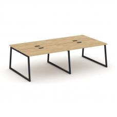 Style Project Рабочая станция 2-х сторон. SN-4T1.DRS-043 Тиквуд Светлый/Металл Черный/Заглушка Пласт