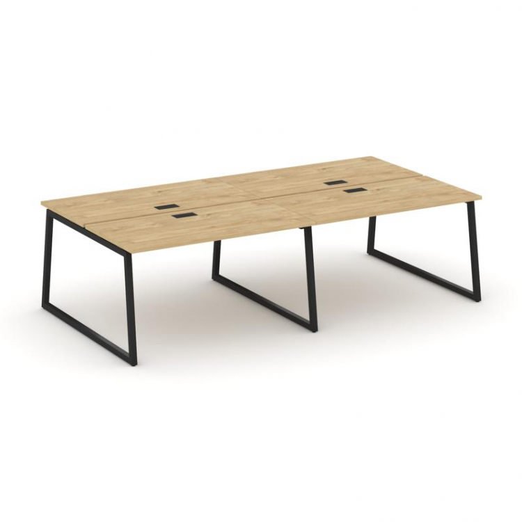 Style Project Рабочая станция 2-х сторон. SN-4T1.DRS-043 Тиквуд Светлый/Металл Черный/Заглушка Пласт