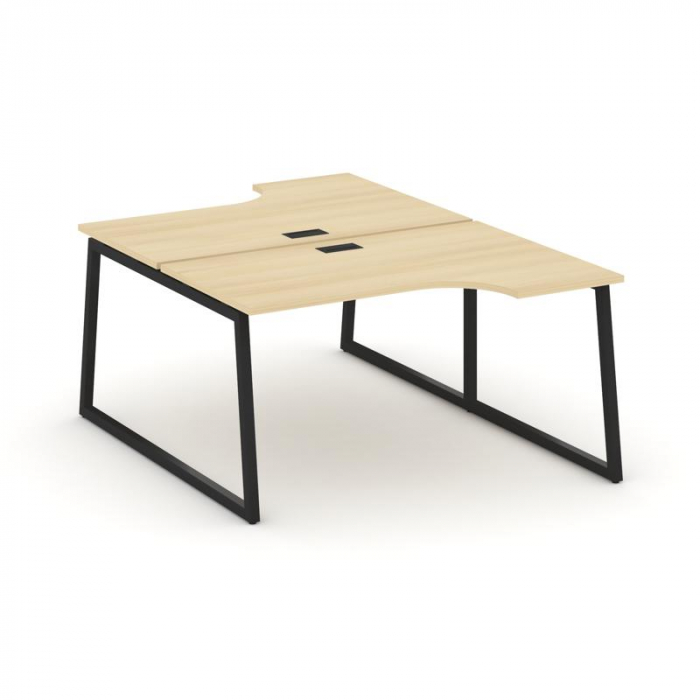 Стайл Проджект Рабочая станция эргоном. SN-4T1.DRPA-001 Акация Лорка/Металл Черный/Заглушка Пластик