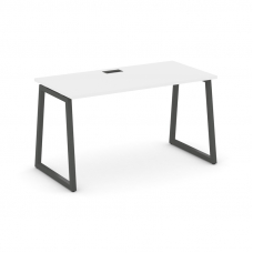 Style Project Стол письменный SN-4T1.SP-025 Белый/Металл Антрацит/Заглушка Пластик Черный 1780*800*7