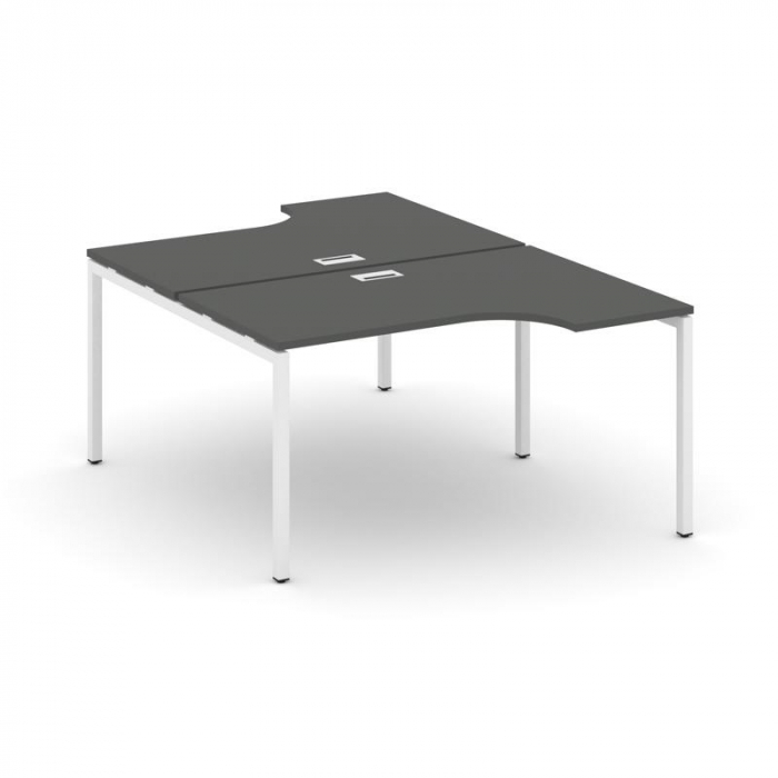 Style Project Рабочая станция эргоном. SN-4P.DRPA-002 Антрацит/Металл Белый 1580*1232/1992*750