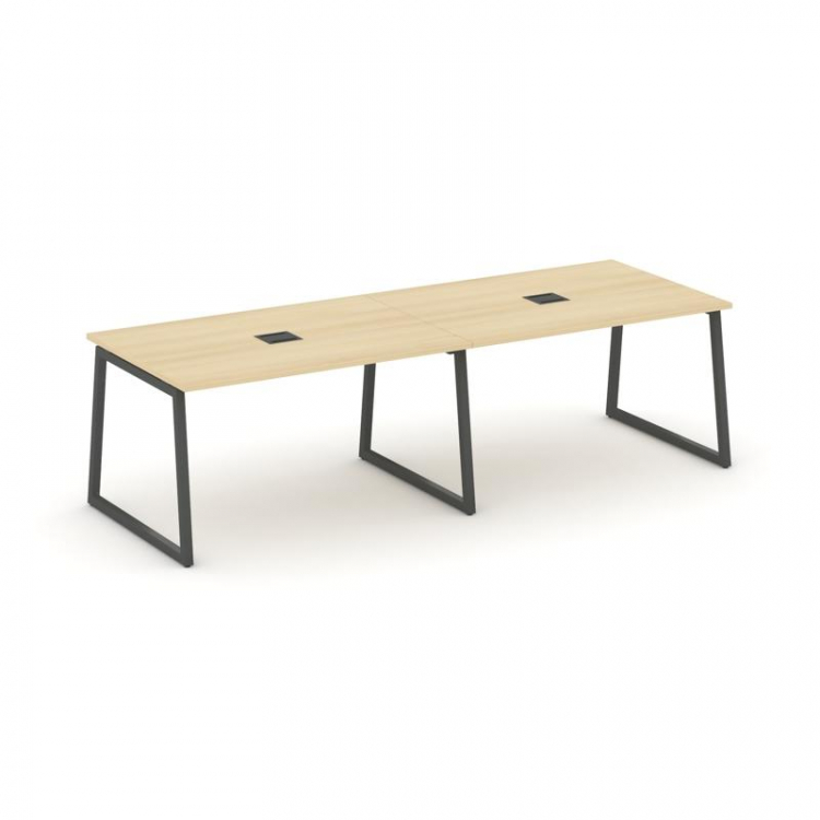 Style Project Стол переговорный SN-4T1.SPRG-011 Акация Лорка/Металл Антрацит/Заглушка Металл Антраци