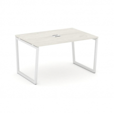 Style Project Стол переговорный SN-4T2.SPRG-003 Дуб Наварра/Металл Белый/Заглушка Металл Белый 1380*