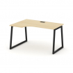 Style Project Стол рабочий эргоном. SN-4T1.SPA-021(L) Акация Лорка/Металл Черный/Заглушка Пластик Че