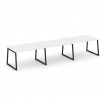 Style Project Стол переговорный SN-4T1.SPRG-024.3 Белый/Металл Черный 4740*980*750