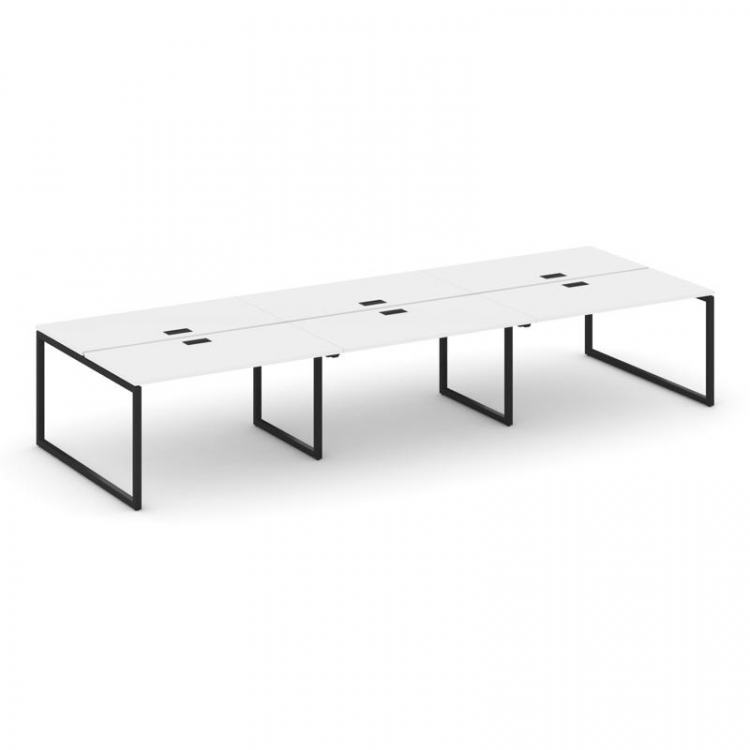 Style Project Рабочая станция 2-х сторон. SN-4O.DRS-064 Белый/Металл Черный 4740*1232*750